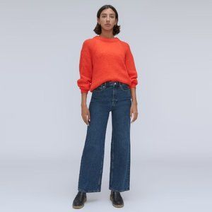 Everlane The Way-High Sailor Jean (Wide Leg Flare) 25 Ankle in Deep Blue
